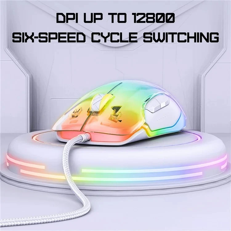 Onikuma CW925 RGB Wired eSports Gaming Mouse (White, Pink, Black)