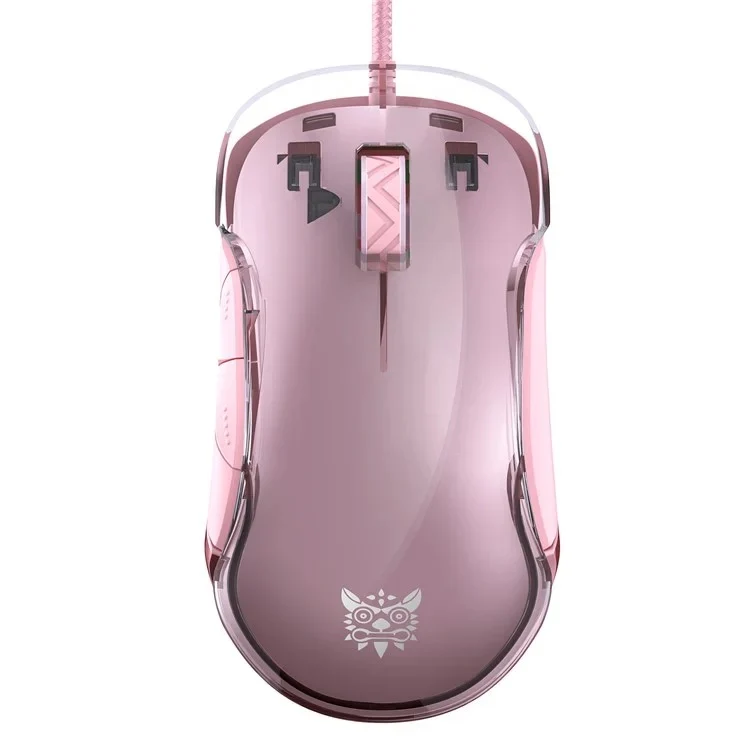 Onikuma CW925 RGB Wired eSports Gaming Mouse (White, Pink, Black)