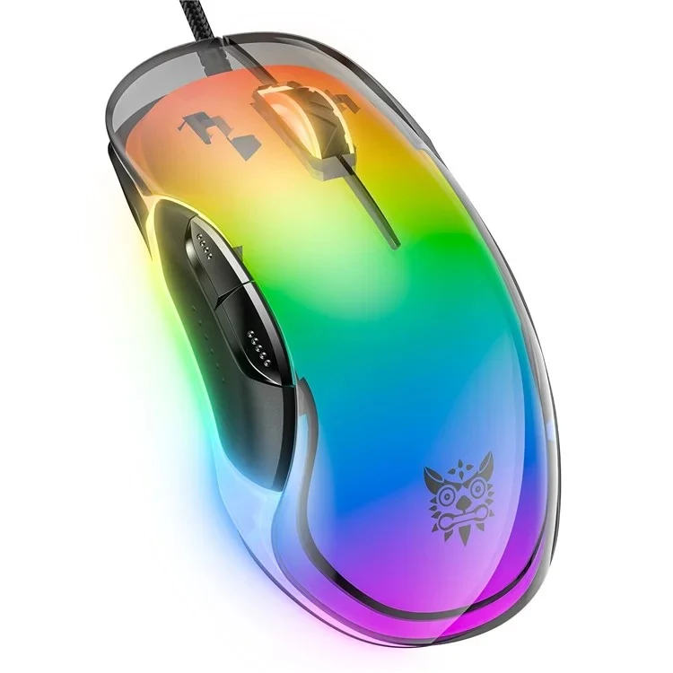 Onikuma CW925 RGB Wired eSports Gaming Mouse (White, Pink, Black)