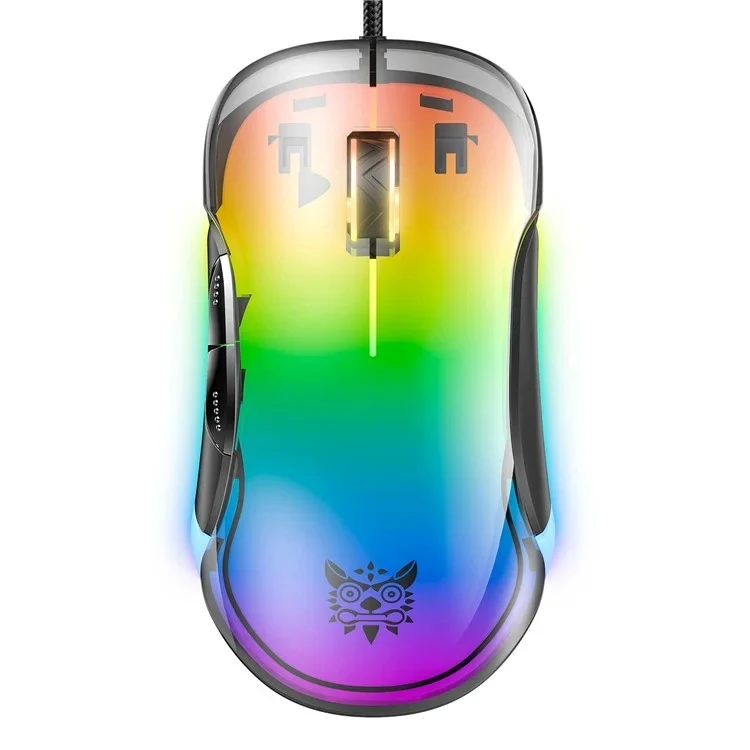 Onikuma CW925 RGB Wired eSports Gaming Mouse (White, Pink, Black)