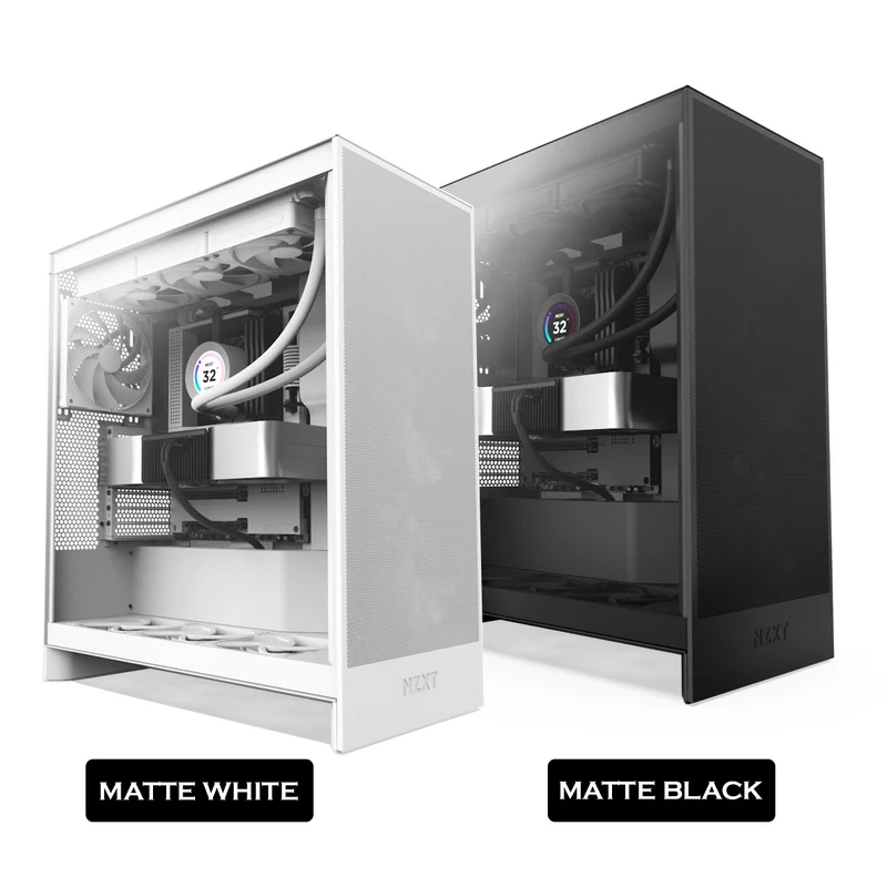 NZXT H7 Flow Mid-Tower ATX Airflow Case (Matte Black, Matte White)