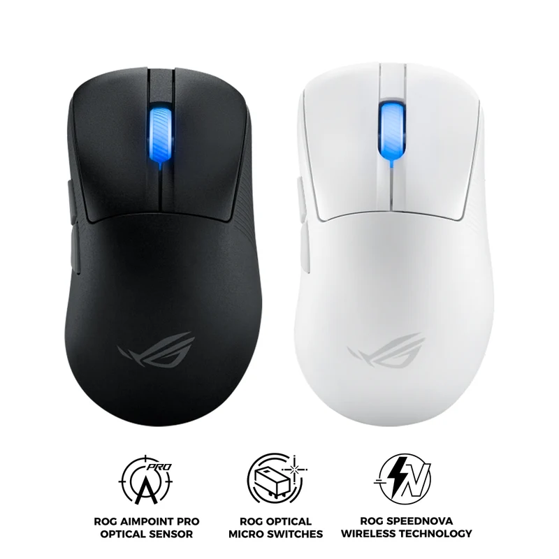 Asus ROG P714 Keris II Ace Wireless Gaming Mouse (Black, White)