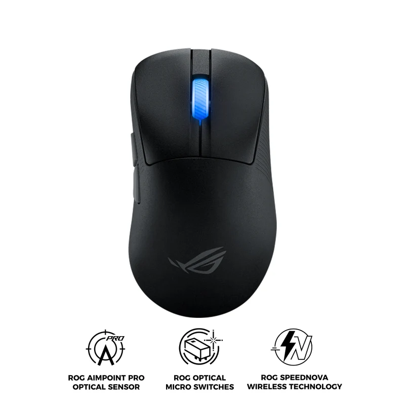 Asus ROG P714 Keris II Ace Wireless Gaming Mouse (Black, White)