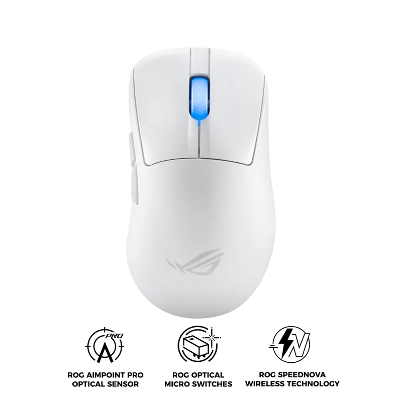 Asus ROG P714 Keris II Ace Wireless Gaming Mouse (Black, White)