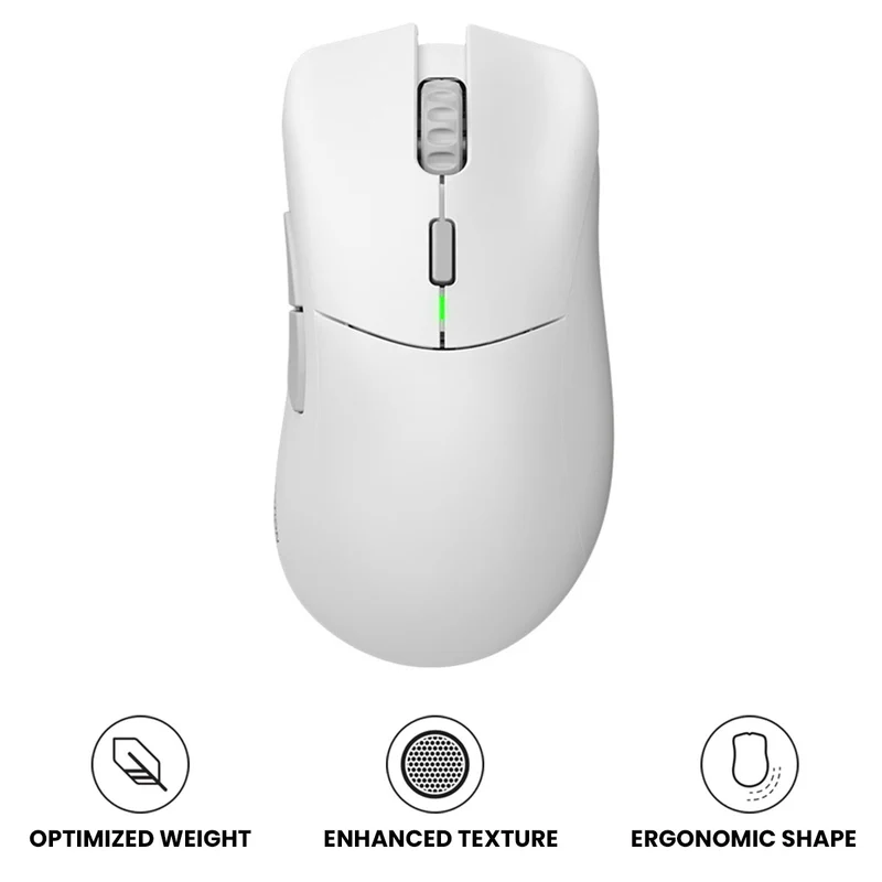Glorious Model D 2 Pro 4K/ 8KHz Edition Wireless Ergonomic eSports Mouse (White)