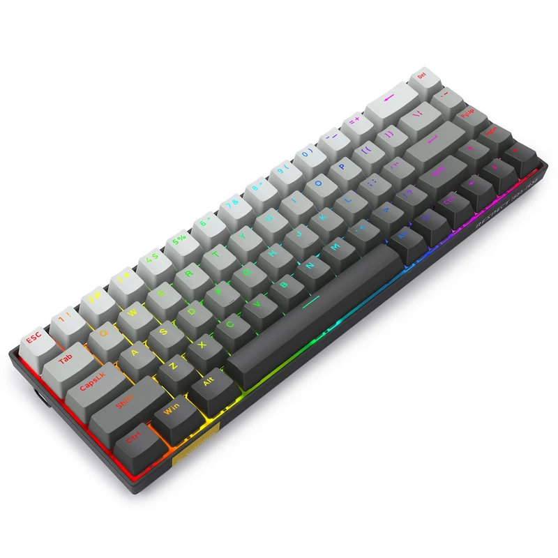E-Yooso HZ-68 RGB 68-Keys Hot-Swappable Mechanical Keyboard Gradient Grey (Magnetic Switch)