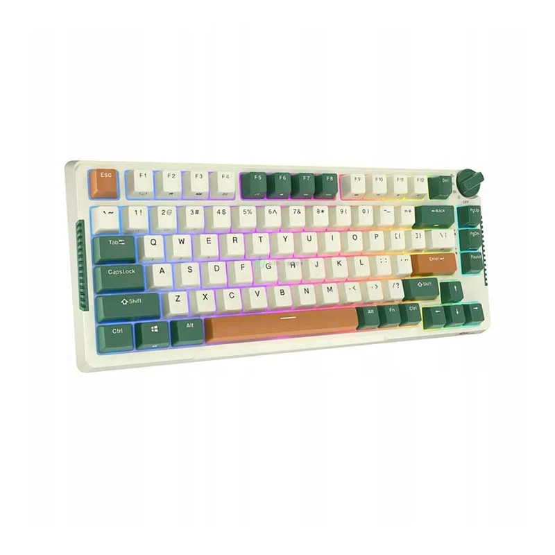 Royal Kludge RK-H81 Tri-Mode RGB 81 Keys Hot Swappable Mechanical Keyboard Time Machine (Brown Switch)