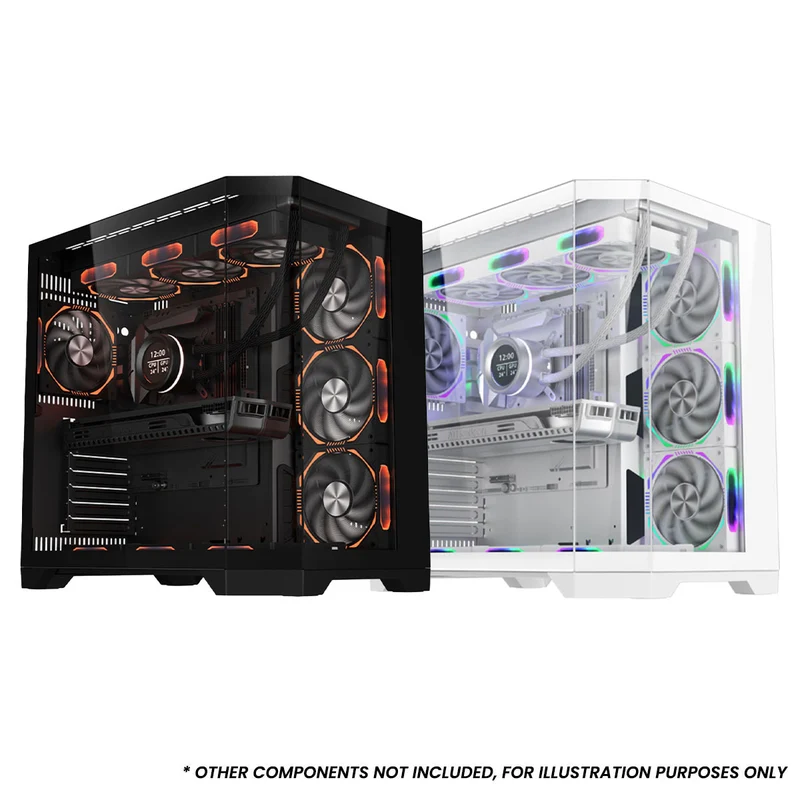 Coolman Spectra Luxe ATX Case (Black, White)