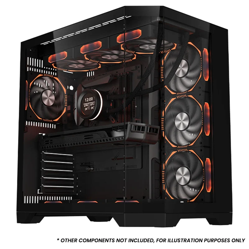Coolman Spectra Luxe ATX Case (Black, White)