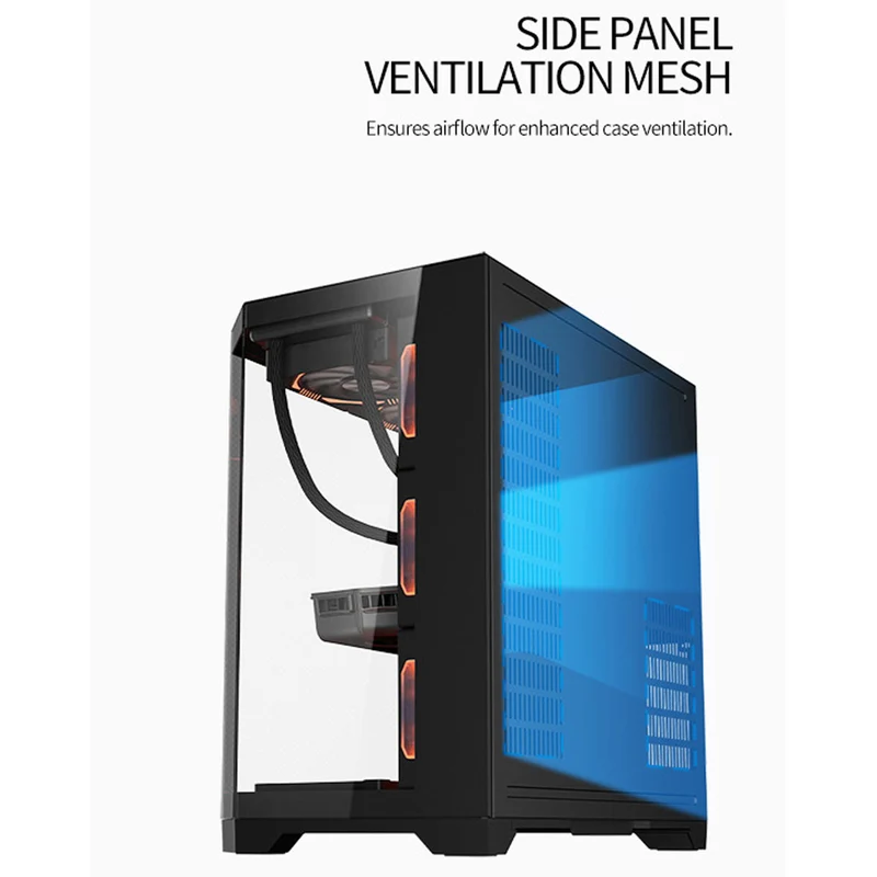 Coolman Spectra Luxe ATX Case (Black, White)