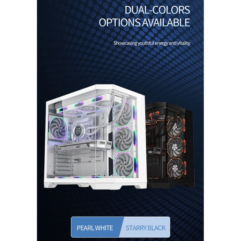 Coolman Spectra Luxe ATX Case (Black, White)