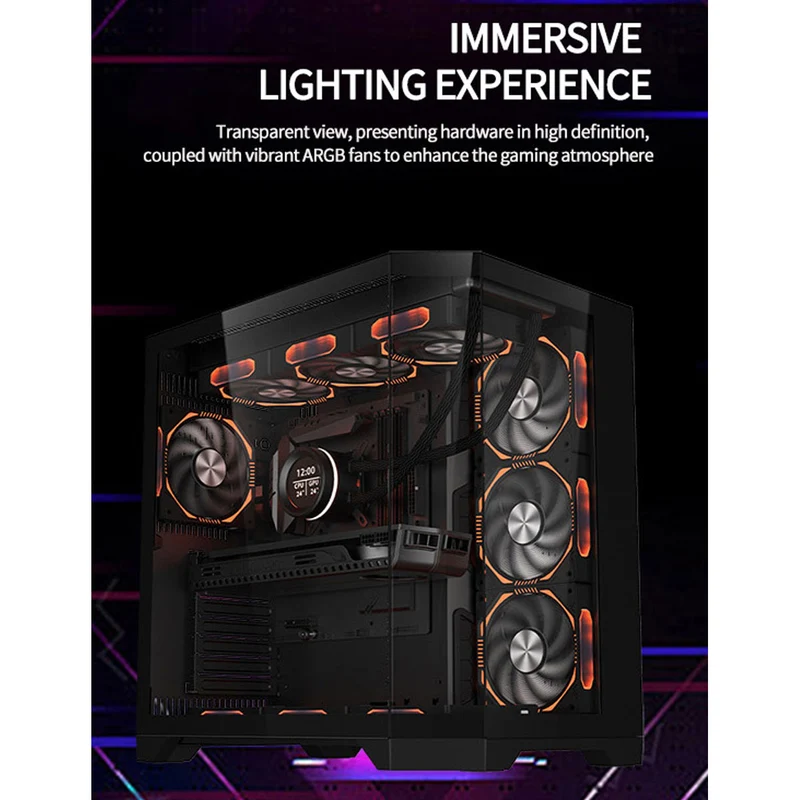 Coolman Spectra Luxe ATX Case (Black, White)