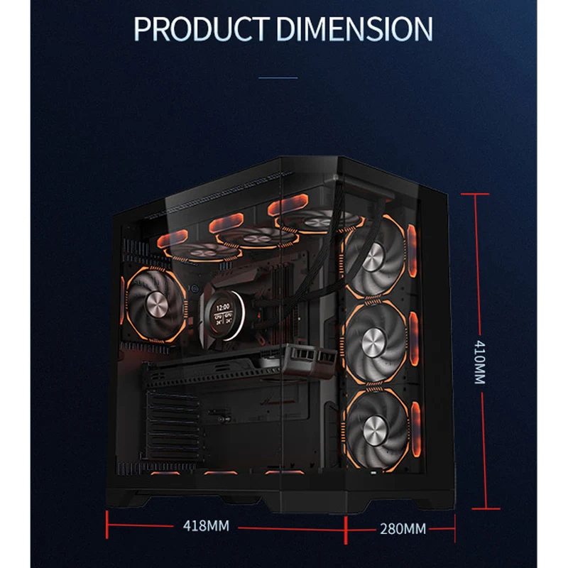 Coolman Spectra Luxe ATX Case (Black, White)