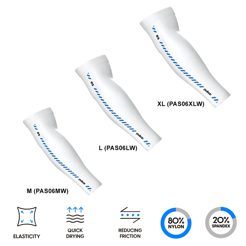 Pulsar ES eSports Arm Sleeve Arm Long (White) (M (PAS06MW), L (PAS06LW), XL (PAS06XLW))