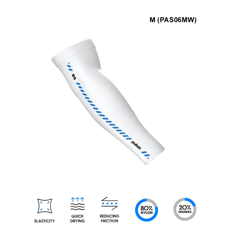 Pulsar ES eSports Arm Sleeve Arm Long (White) (M (PAS06MW), L (PAS06LW), XL (PAS06XLW))