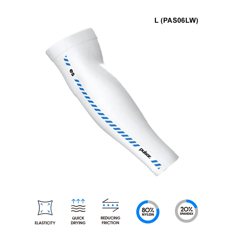 Pulsar ES eSports Arm Sleeve Arm Long (White) (M (PAS06MW), L (PAS06LW), XL (PAS06XLW))