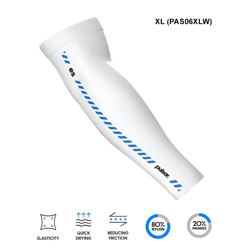 Pulsar ES eSports Arm Sleeve Arm Long (White) (M (PAS06MW), L (PAS06LW), XL (PAS06XLW))