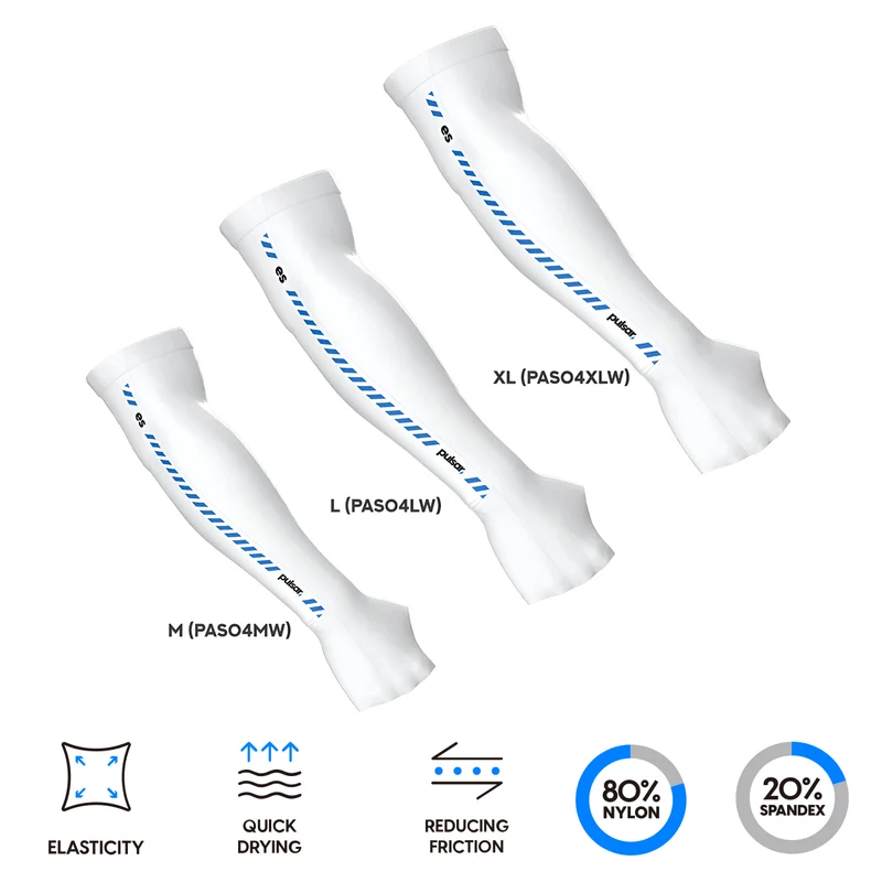 Pulsar ES eSports Arm Sleeve Palm Long (White) (M (PAS04MW), L (PAS04LW), XL (PAS04XLW))