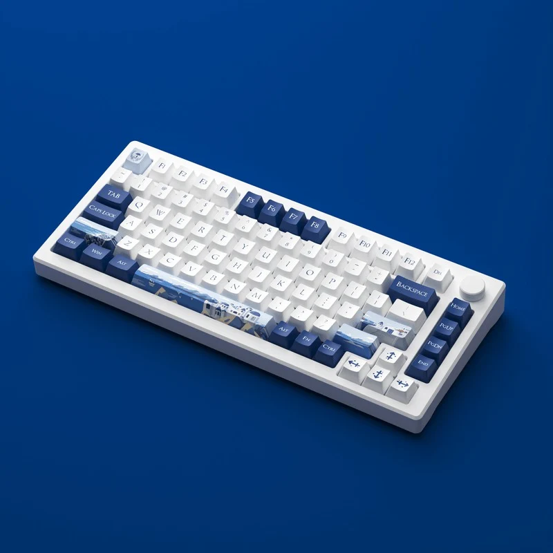 Akko MOD 007B HE PC Santorini Tri-Mode RGB Hot-Swappable Mechanical Keyboard (Akko Cream Yellow Magnetic Switch)