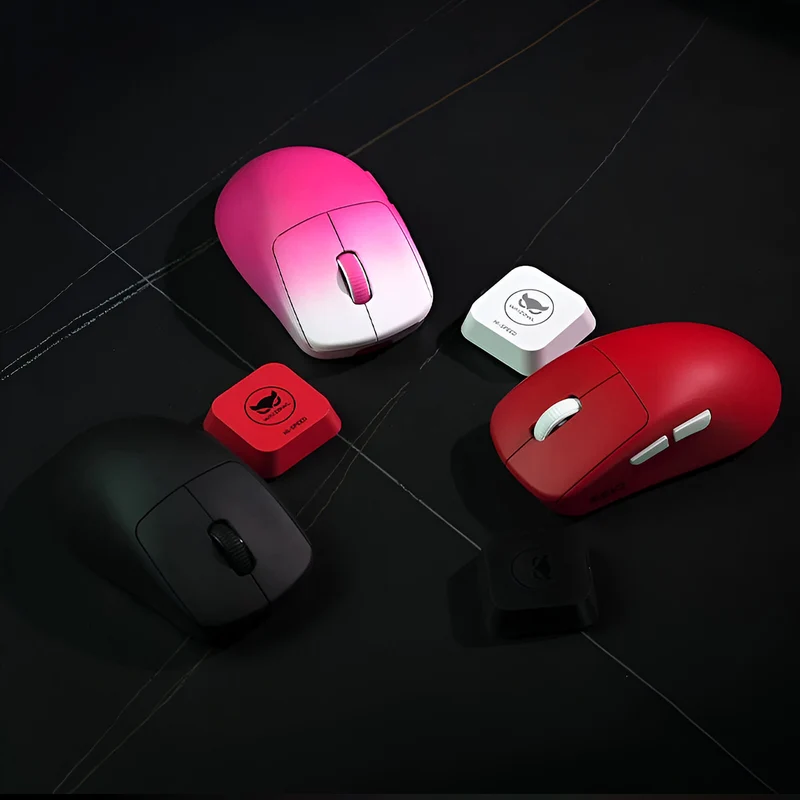 Waizowl OGM Pro V2 Wireless Ultralight Tri-Mode eSports Mouse (Black, Red, Pink)