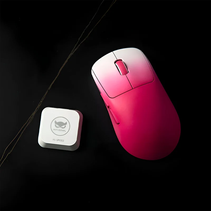 Waizowl OGM Pro V2 Wireless Ultralight Tri-Mode eSports Mouse (Black, Red, Pink)