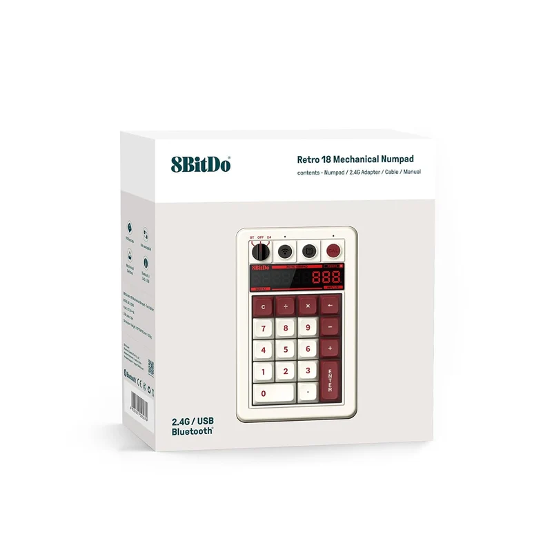 8Bitdo Retro 18 Mechanical Numpad (B5HB) (Fami Edition, N Edition, C64 Edition, M Edition)