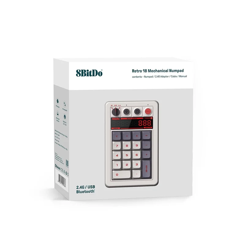 8Bitdo Retro 18 Mechanical Numpad (B5HB) (Fami Edition, N Edition, C64 Edition, M Edition)