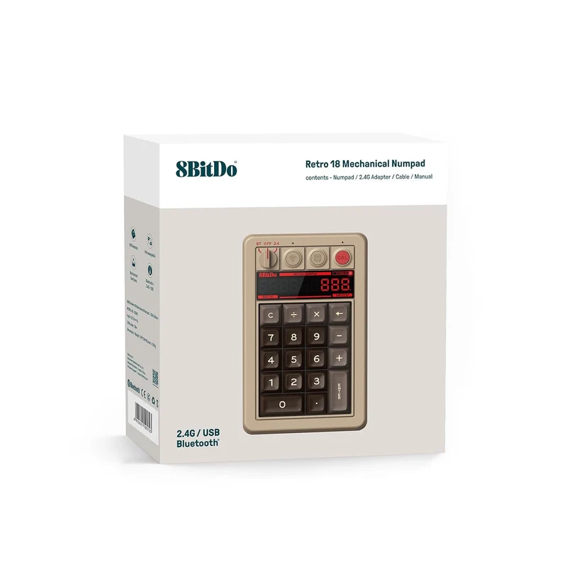 8Bitdo Retro 18 Mechanical Numpad (B5HB) (Fami Edition, N Edition, C64 Edition, M Edition)