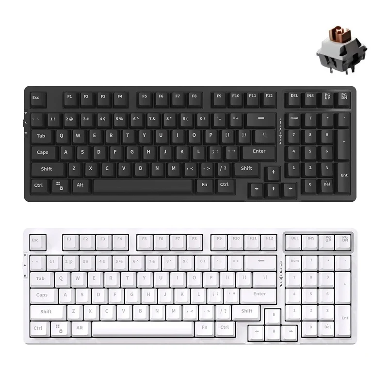 VGN V98 V2 Gaming Mechanical Keyboard Numbani Switch (Black, White)