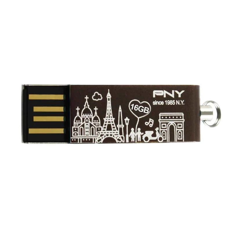PNY Lovely Attache USB 2.0 Coffee Brown (16GB, 32GB)