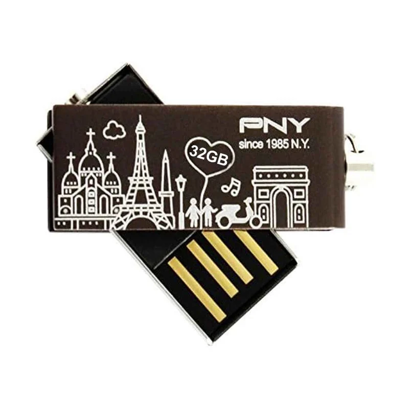 PNY Lovely Attache USB 2.0 Coffee Brown (16GB, 32GB)
