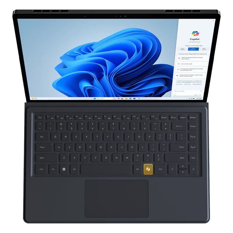 Minisforum V3 | 14" WQXGA (2560x1600) 165Hz | AMD Ryzen 7 8840U | 32GB LPDDR5 6400MHz | 1TB SSD | 3-in-1 | Windows 11 Pro | Laptop | Tablet | External Monitor | Magnetic Keyboard l Minisforum V-Pen l Laptop Sleeve l Tempered Glass Screen Protector