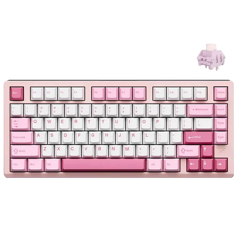 VXE75 Aluminum Gasket Structure Wireless Mechanical Keyboard (Pink) (Ice Berry Switch)