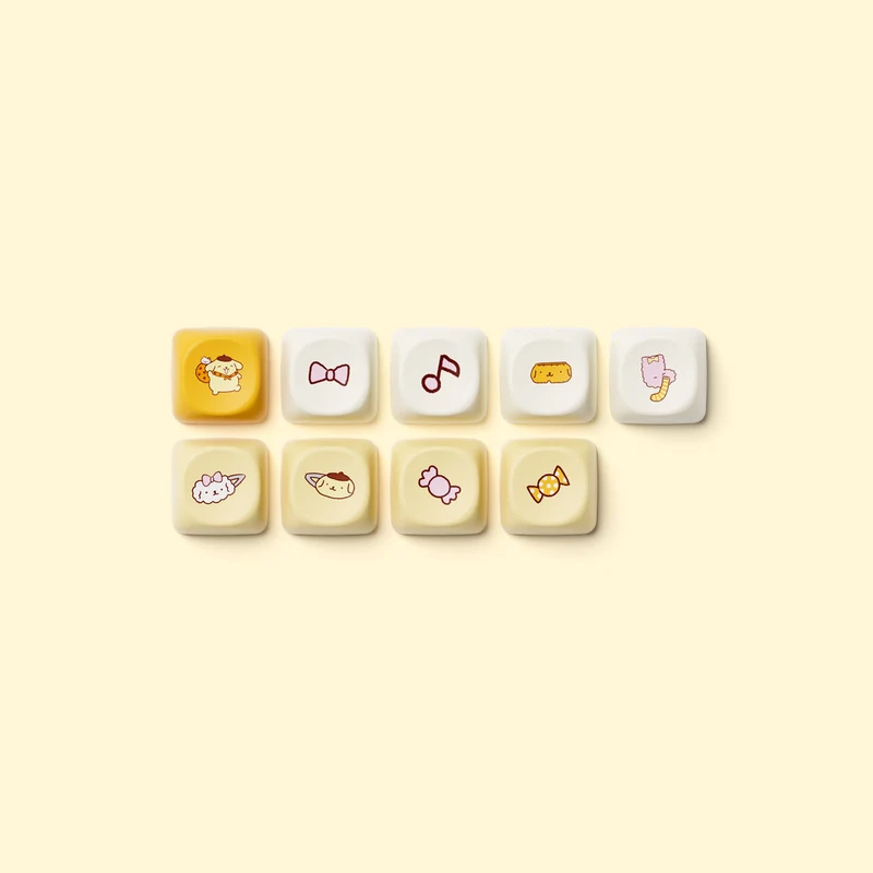 Akko Pompompurin 5108B Plus Multi-Mode RGB Hot-Swappable Mechanical Keyboard (Akko V3 Piano Pro Switch) (Yellow, Pink)