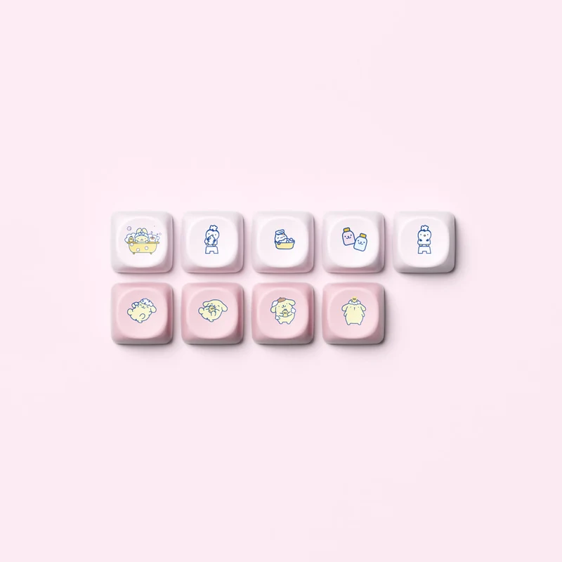 Akko Pompompurin 5108B Plus Multi-Mode RGB Hot-Swappable Mechanical Keyboard (Akko V3 Piano Pro Switch) (Yellow, Pink)