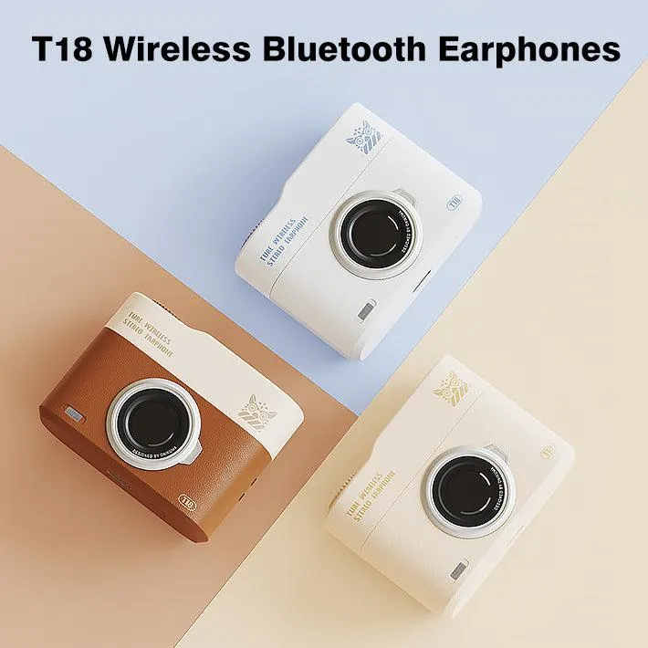 Onikuma T18 Dual Microphone ENC Noise Reduction Wireless Earphones (White, Off-White, Brown)
