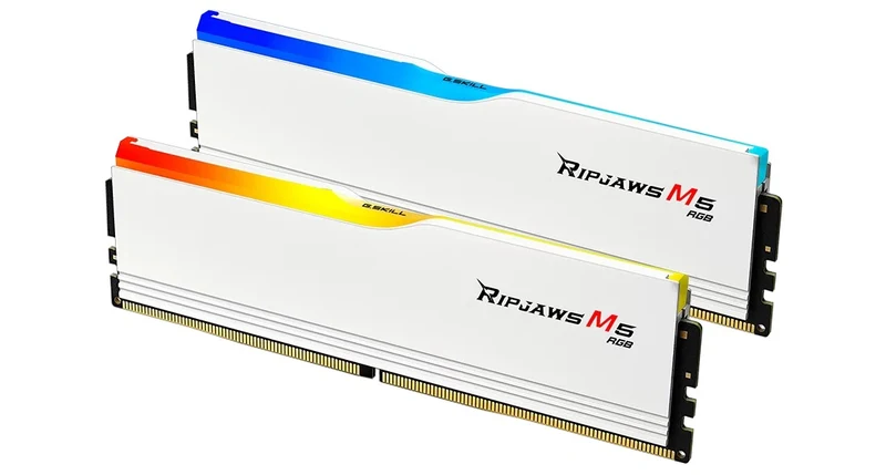G.Skill Ripjaws M5 RGB 32GB (2x16GB) DDR5 6400MT/s CL36-48-48-102 1.35V Intel XMP Desktop Memory (Matte Black, Matte White)