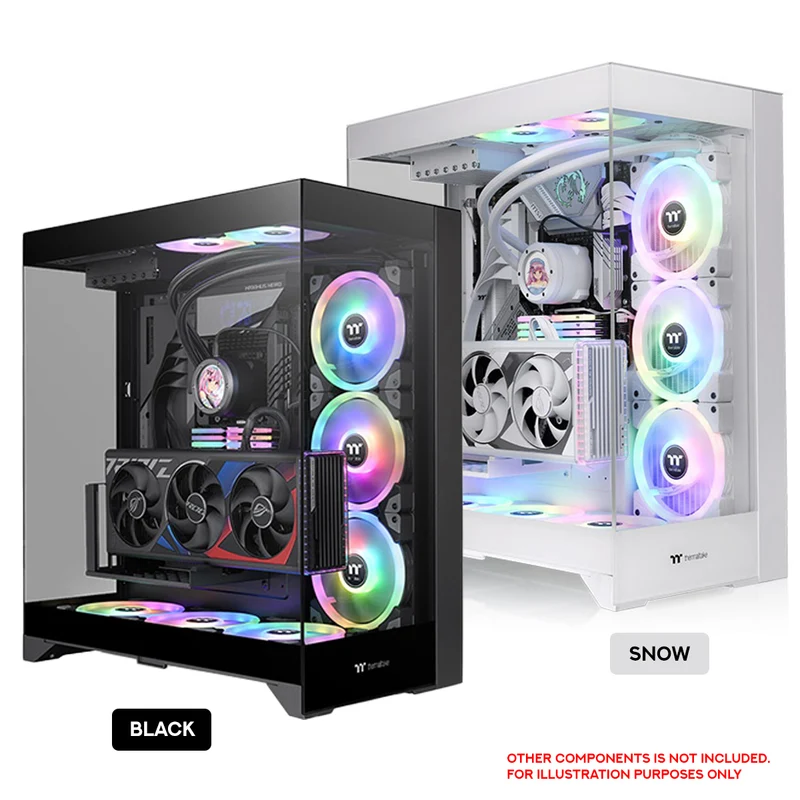 Thermaltake CTE E550 Tempered Glass Dual Chamber Mid Tower Case (Black, Snow)