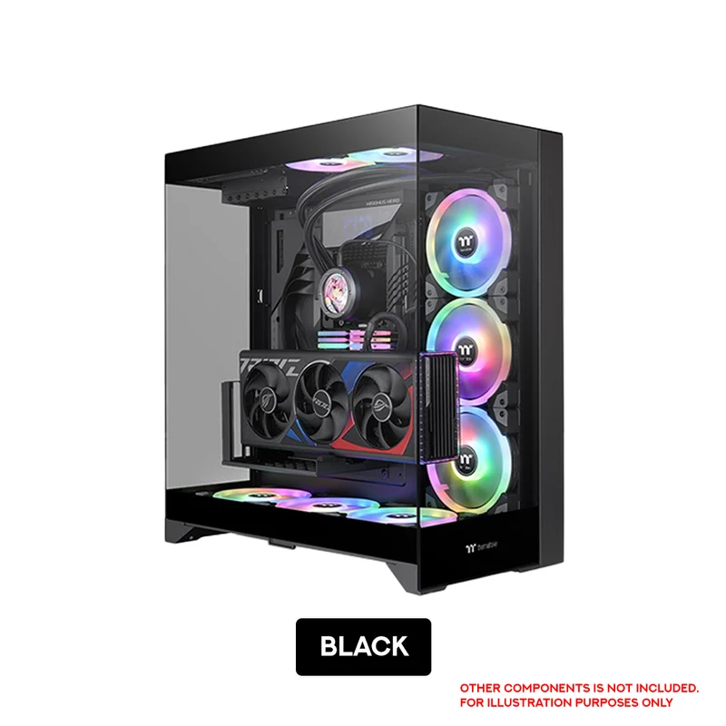 Thermaltake CTE E550 Tempered Glass Dual Chamber Mid Tower Case (Black, Snow)