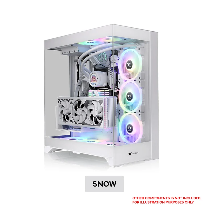 Thermaltake CTE E550 Tempered Glass Dual Chamber Mid Tower Case (Black, Snow)