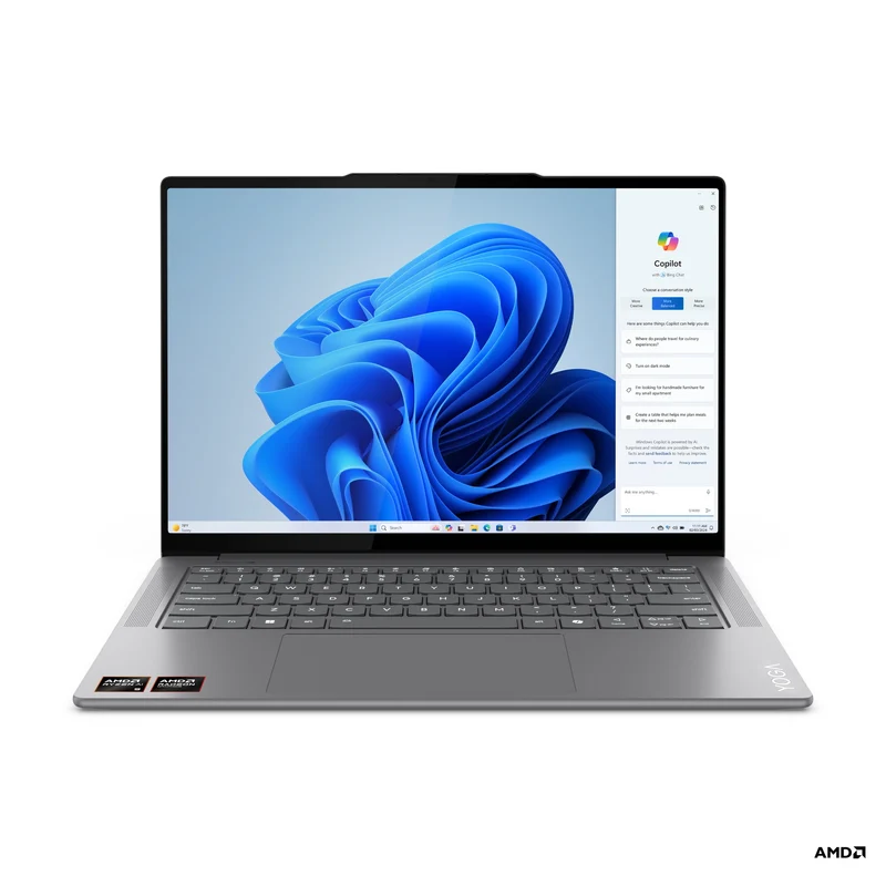 Lenovo Yoga Pro 7 14ASP9 83HN001NPH Laptop (Luna Grey) | 14.5" 2.8K (2880x1800) OLED 120Hz | Ryzen AI 9 365 | 32GB RAM | 1TB SSD | Integrated AMD Radeon 880M Graphics | Windows 11 Home | MS Office Home & Student 2021 + Yoga Sleeve