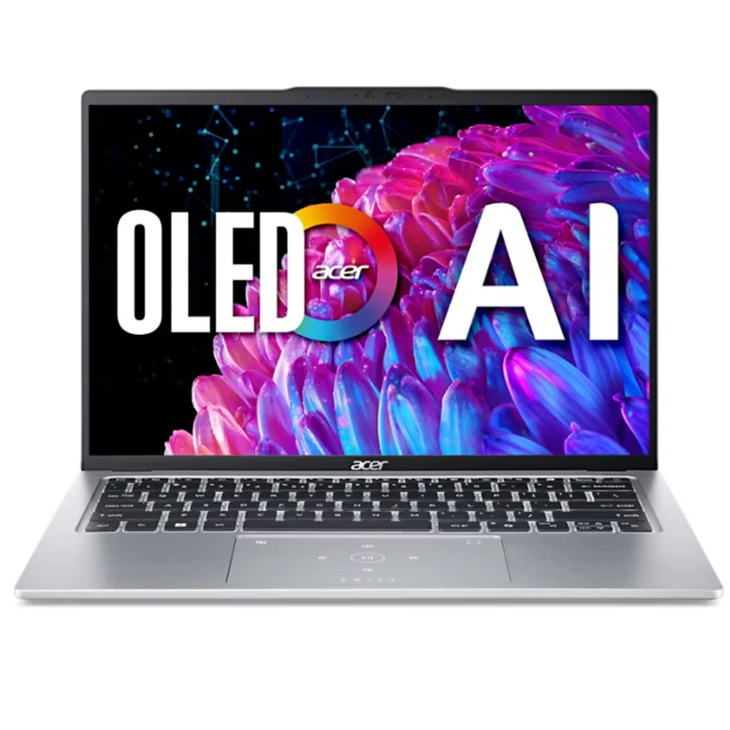 Acer Swift Go 14 SFG14-73-73VB Laptop (Pure Silver) | 14" FHD (1920x1080) OLED | Ultra 7 155H | 16GB RAM | 512GB SSD | Intel Arc Graphics | Windows 11 Home + MS Office Home & Student 2021 + Acer Entry Run Rate Backpack E-1620-P