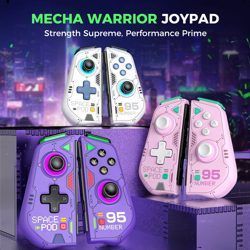 IINE Switch Left and Right Controller (Mecha Purple, Mecha Pink, Mecha White)