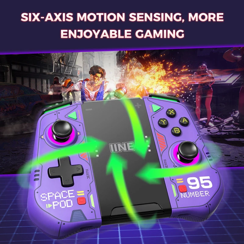 IINE Switch Left and Right Controller (Mecha Purple, Mecha Pink, Mecha White)