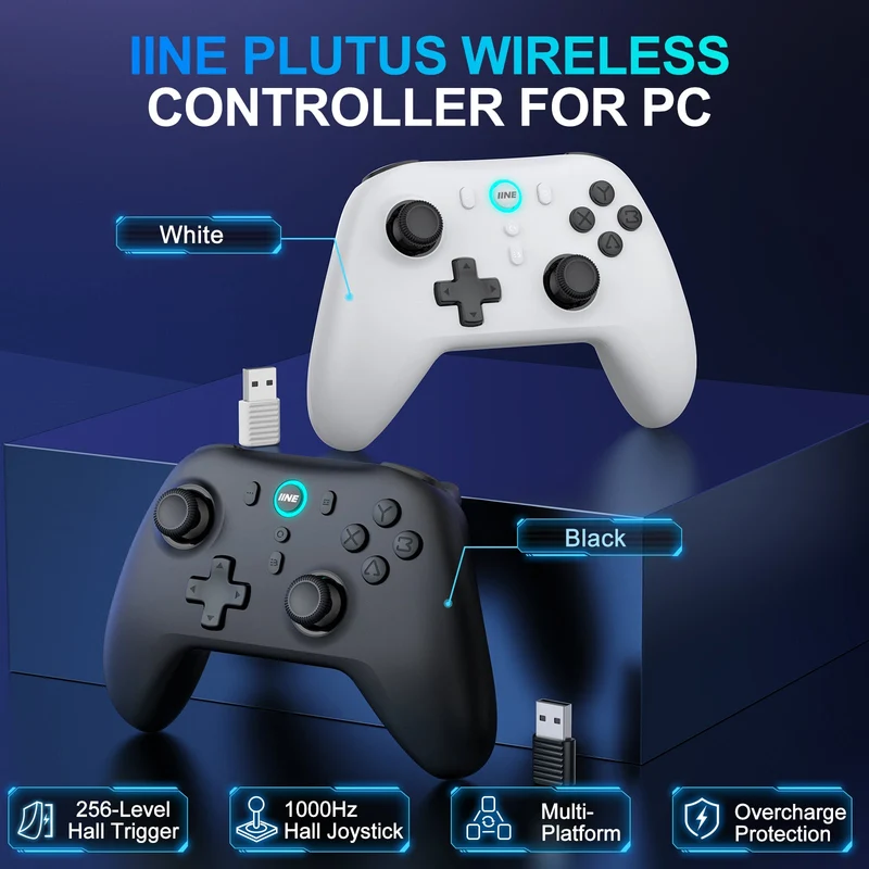 IINE Plutus Wireless Controller for PC (Black, White)