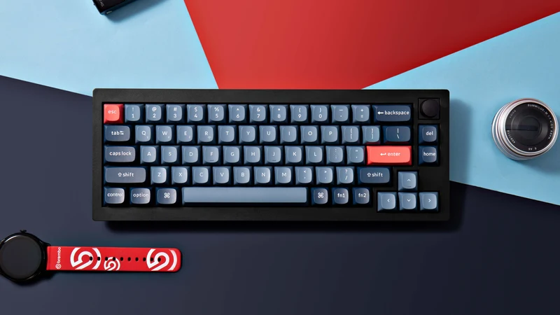 Keychron V2 Max QMK/Via Fully Assembled With Knob Knob RGB Backlit Hot-Swappable 65% Wireless Custom Mechanical Keyboard - Carbon Black (Gateron Jupited Brown Switch) (V2M-D3)