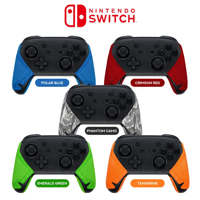 Lizard Skins DuraSoft Polymer Controller Grip 0.5MM for Switch Pro Controller (Polar Blue, Crimson Red, Emerald Green, Tangerine, Phantom Camo)