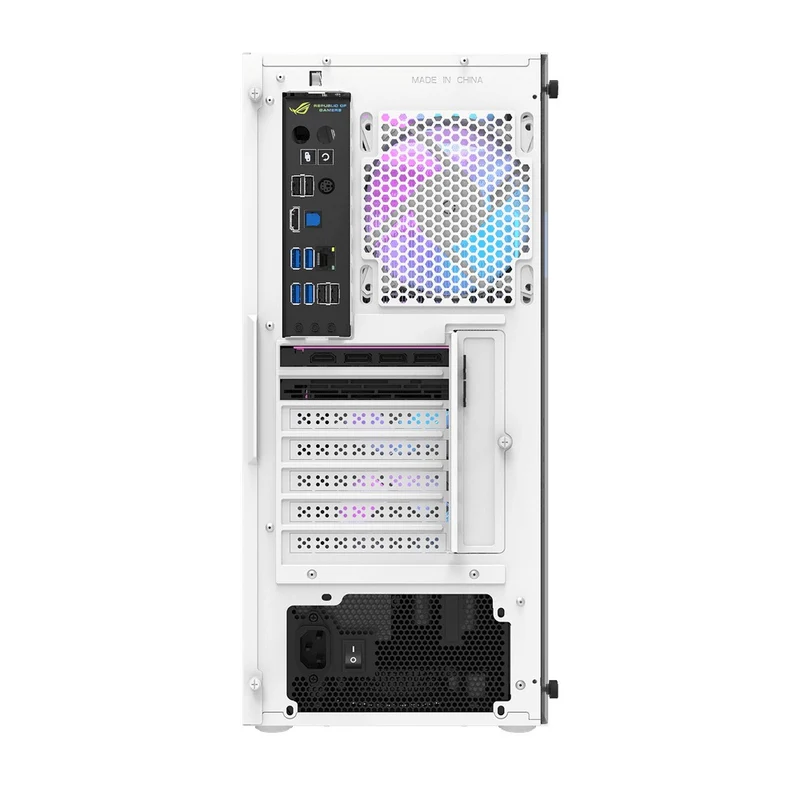 DarkFlash DK351 Luxury ATX PC Gaming Case (Black, White)