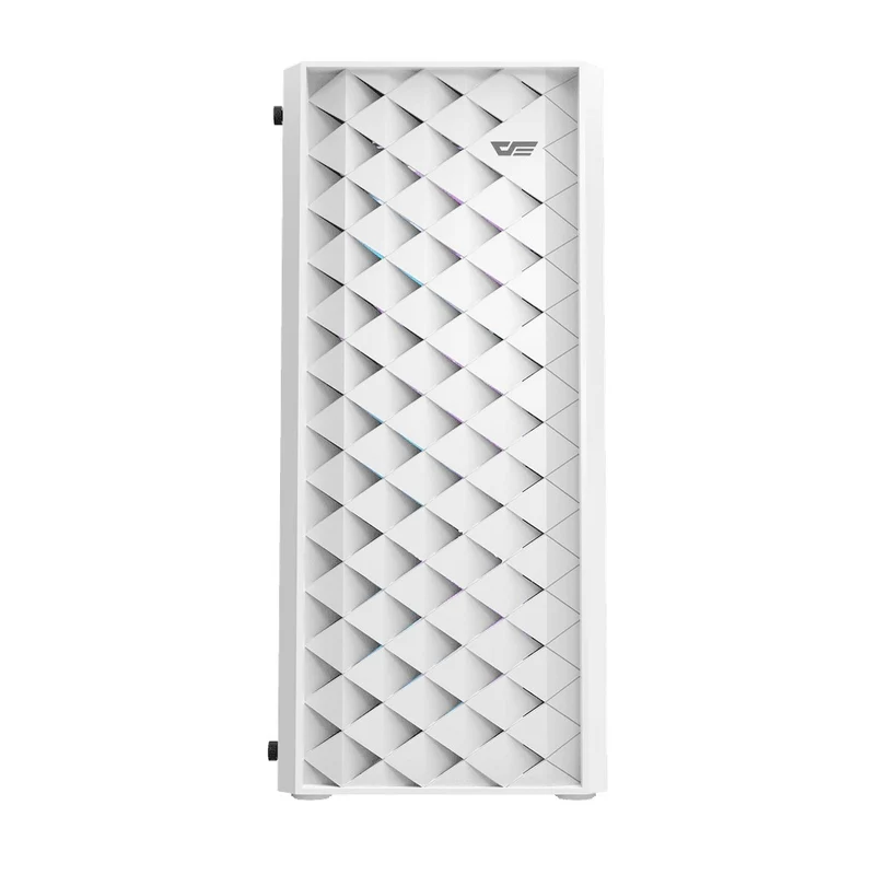 DarkFlash DK351 Luxury ATX PC Gaming Case (Black, White)