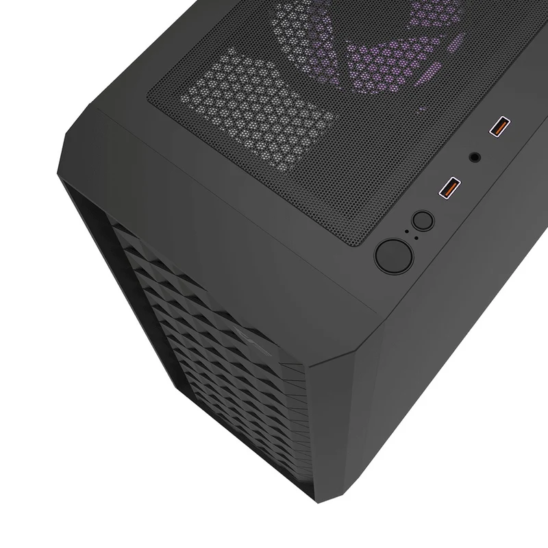 DarkFlash DK351 Luxury ATX PC Gaming Case (Black, White)